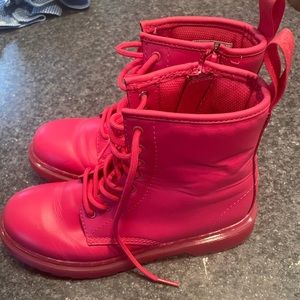 Neon pink Dr. Marten’s Delaney boot